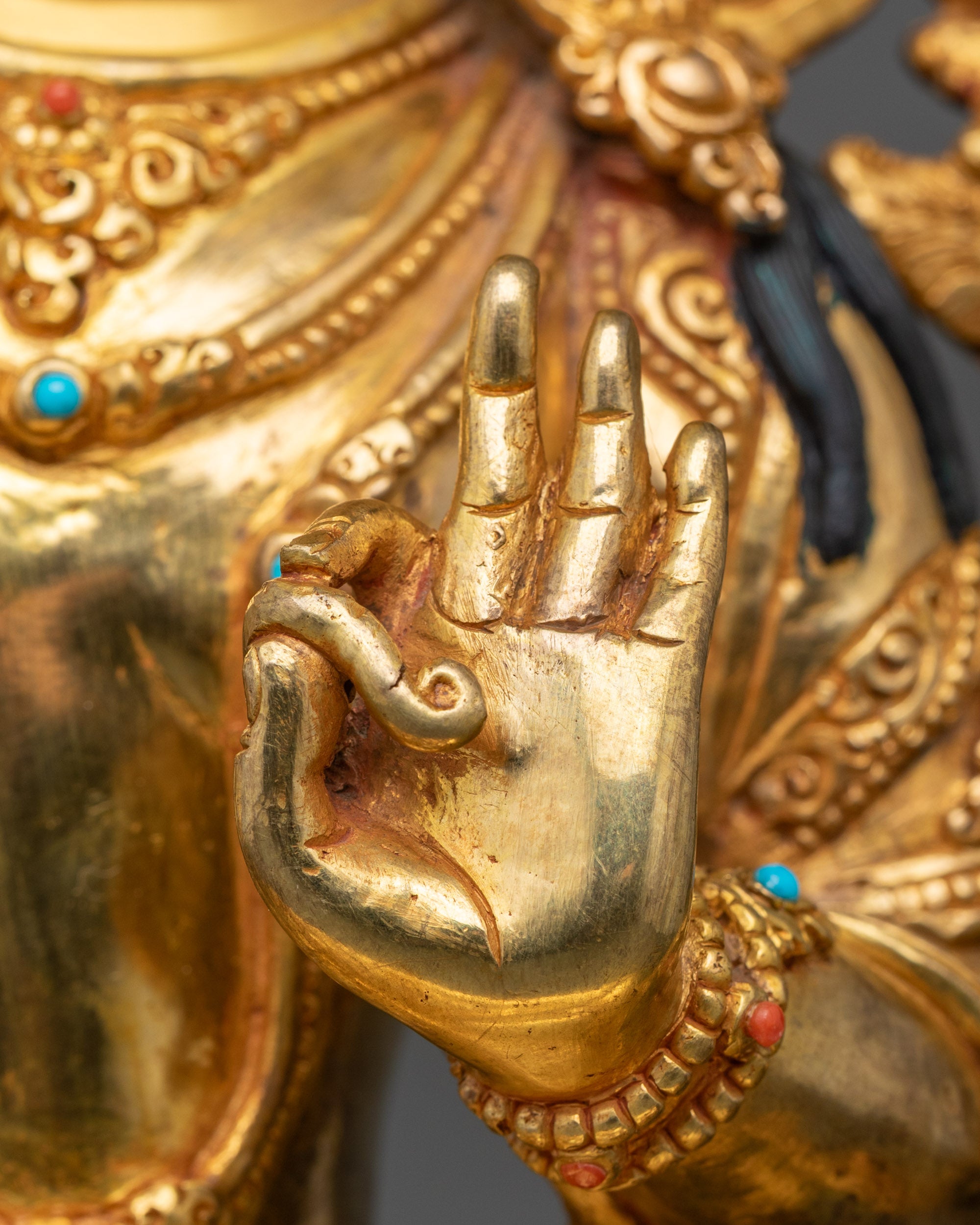 Authentic Bodhisattva Manjushri Statue | Tibetan Wisdom God Sculpture