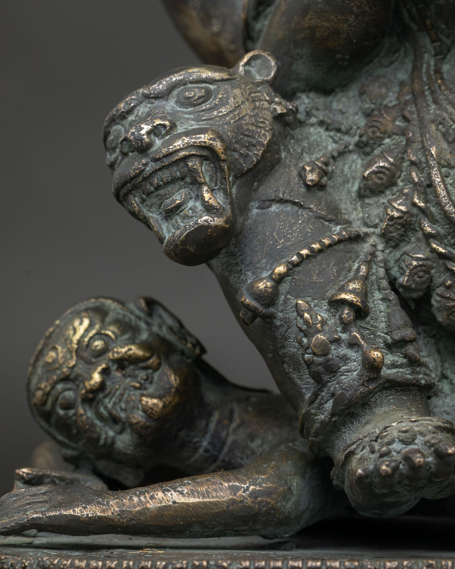 Four-Armed Mahakala Statue | Handcrafted Solid Bronze Figurine