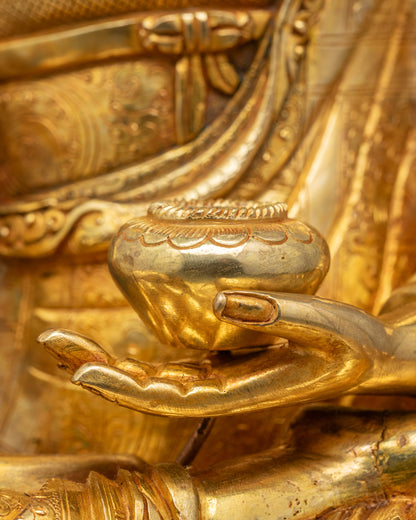 Buddhist Lama Jigten Sumgon Statue | Handmade Tibetan Sculpture Nepal