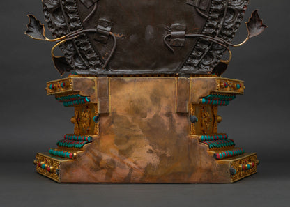 Green Tara with Throne