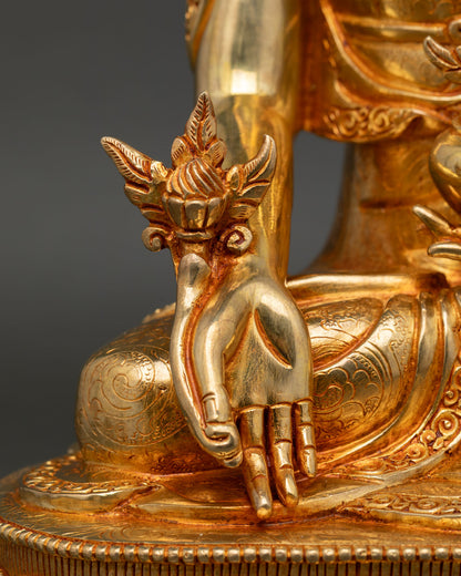 Healing Medicine Buddha Statue | 24K Gold Gilded Art