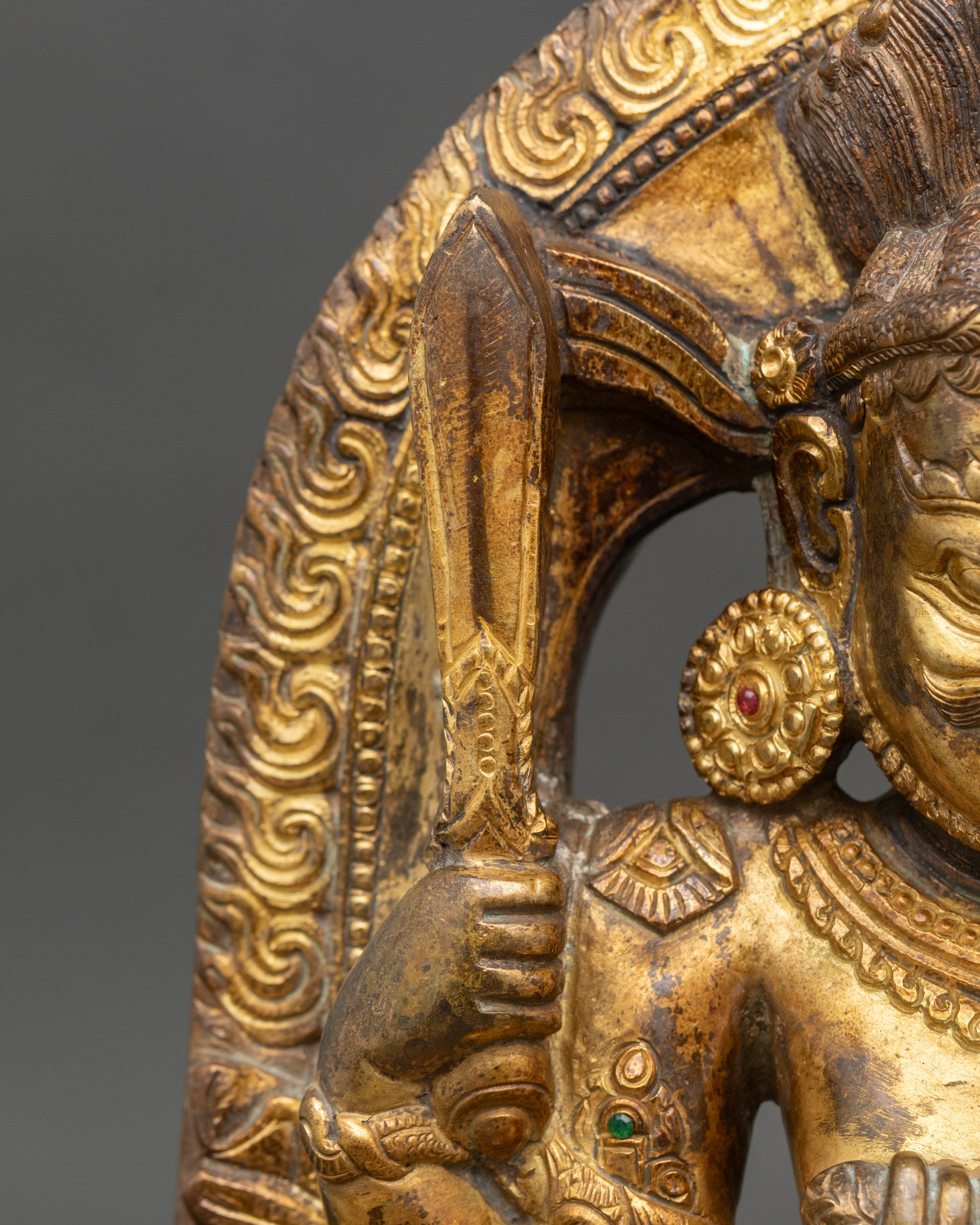 Four Armed Mahakala Statue | Antique Style Decor