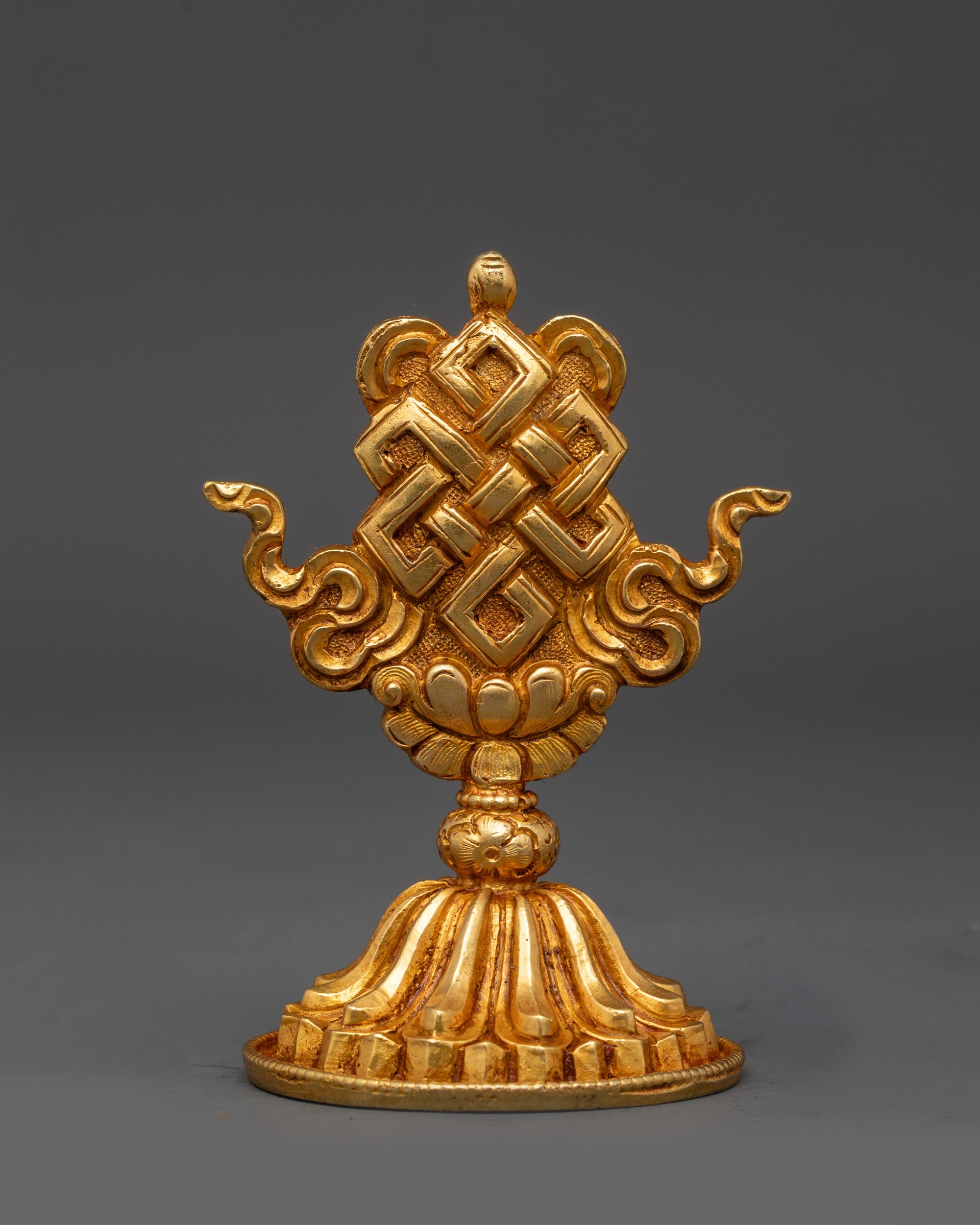 3" Gold Fire-Gilded Ashtamangala Set | Symbol of Universal Harmony