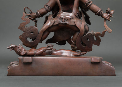 Six-Armed Mahakala Statue | Dharma Protector Deity Sculpture