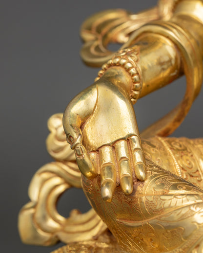 Buddhist Green Tara Sculpture | Handcrafted Spiritual Home Décor