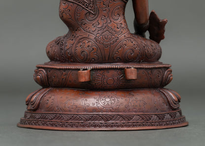 Handcrafted Medicine Buddha Statue for Spiritual Healing