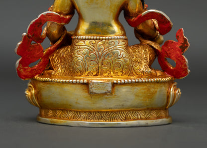 Gold Fire Gilded Dzambhala Statue | Symbol of Wealth and Abundance