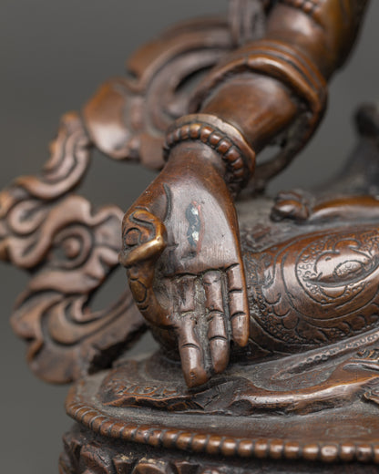 Peaceful Mother Buddha Sculpture of White Tara