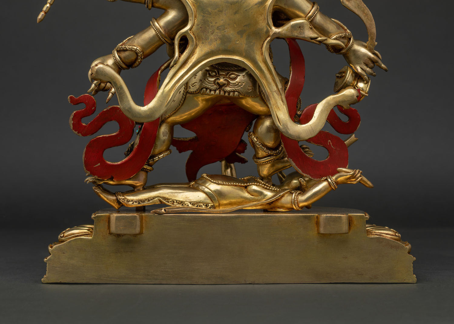 Luxurious Six-Armed Mahakala Statue | Wrathful Dharma Protector Deity