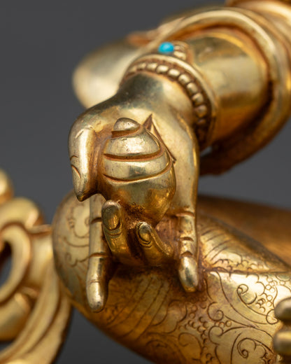 Dzambhala Statue | 24K Gold-Gilded Buddhist Sacred Art