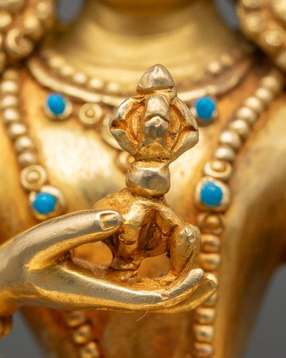 Vajrasattva Statue | Handmade Nepalese Buddhist Copper Sculpture