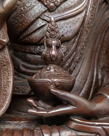 Oxidized Copper Tsokye Dorje Statue | Buddhist Tantric Deity