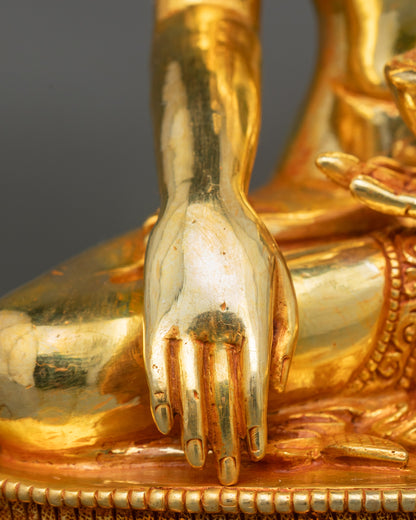 Shakyamuni Buddha Statue | Handcrafted 24K Gold-Gilded Nepalese Artwork