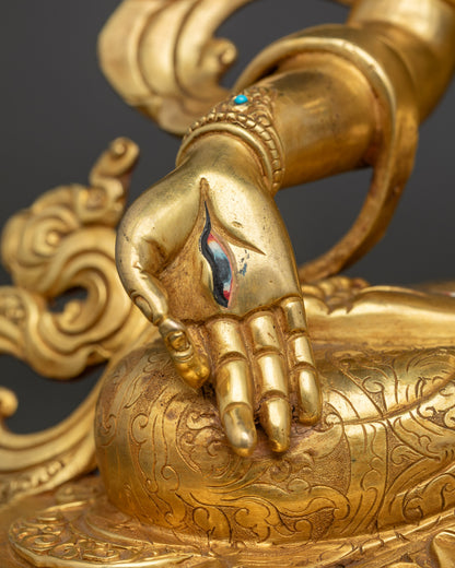 White Tara Statue from Nepal | Traditional Tibetan Buddhist Artwork