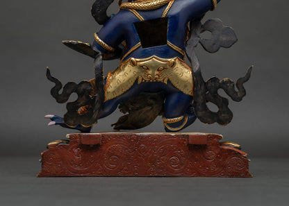 Acrylic-Painted Vajrapani Statue | Tibetan Buddhist God of Power