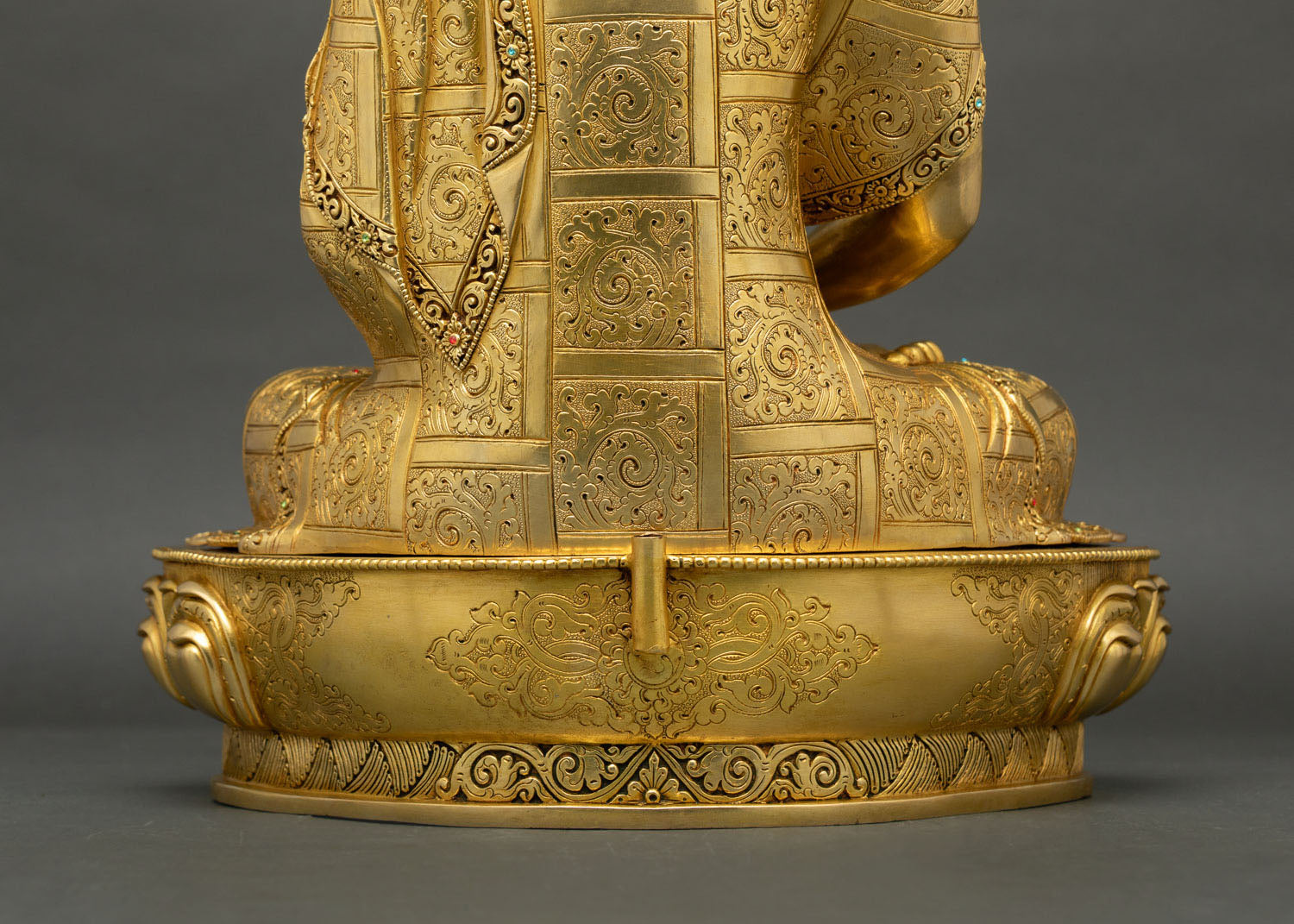 Amitabha Buddha Statue | 24K Gold Copper Meditation Figurine