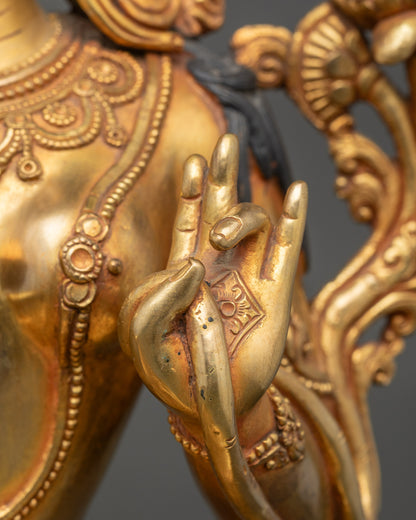 Green Tara Statue | Authentic Himalayan Craft for Spiritual Practice