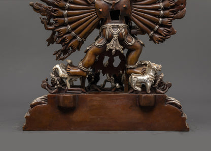 Oxidized Vajrabhairava Yamantaka Statue | Handcrafted Buddhist Art