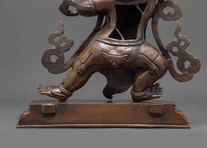 Handcrafted Oxidized Vajrapani Statue | Traditional Nepalese Sculpture