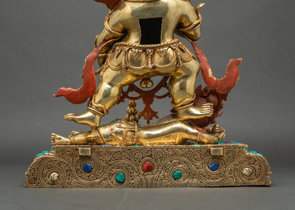 Handmade Black Dzambhala Statue | Invoke Wealth and Abundance