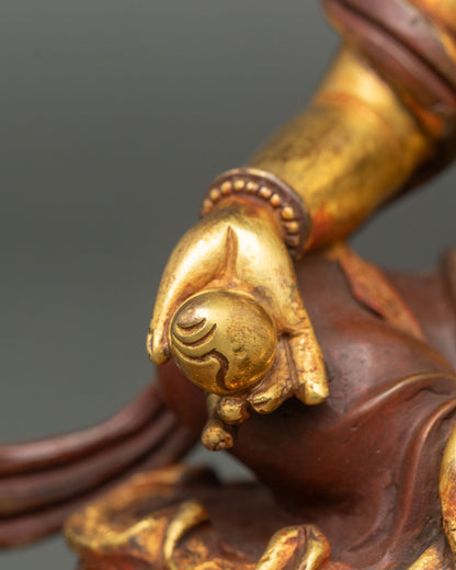 Dzambhala Statue | Hand-Crafted Himalayan Copper Sacred Art