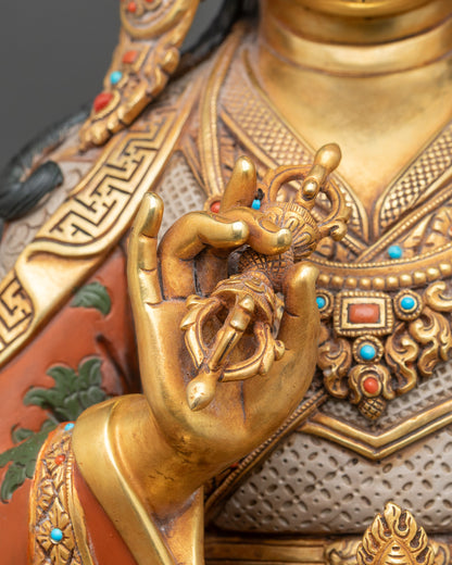 Hand-painted Tsokye Dorje Statue | Spiritual Vajra Guru Figurine