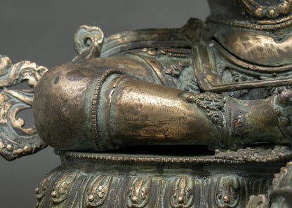 Antique Finished Vajradhara Statue | Handmade Bronze Sculpture