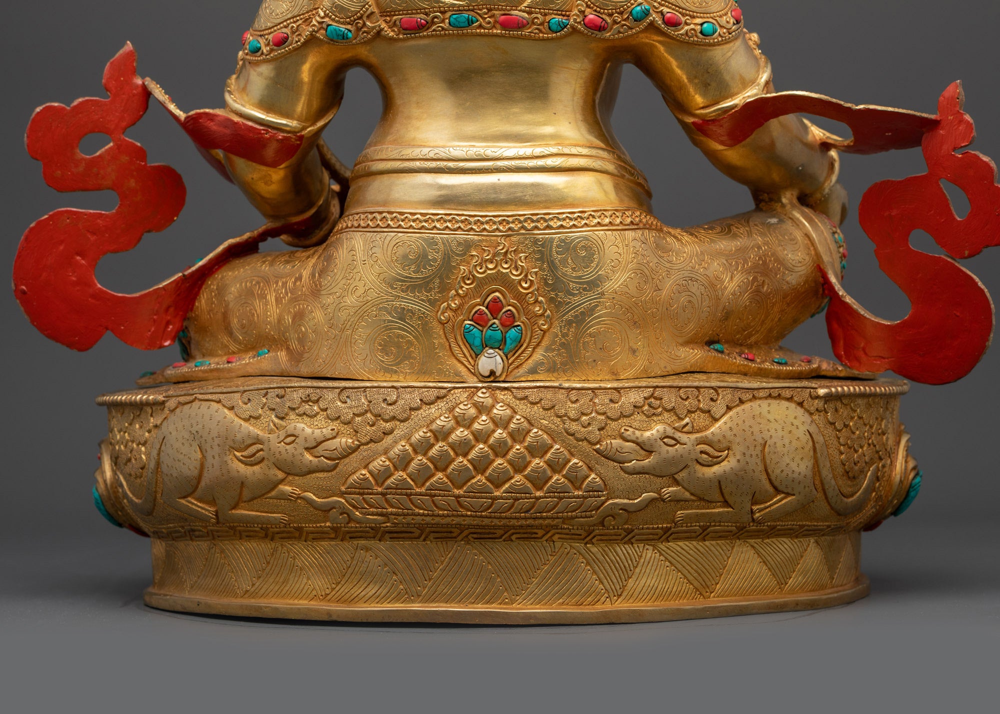 Divine Dzambhala Sculpture | Handmade Tibetan God of Wealth for Altar