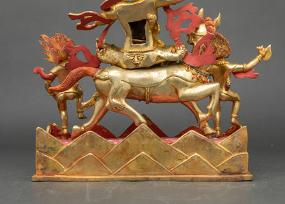 Palden Lhamo Altar Statue | Spiritual Nepalese Buddhist Sculpture