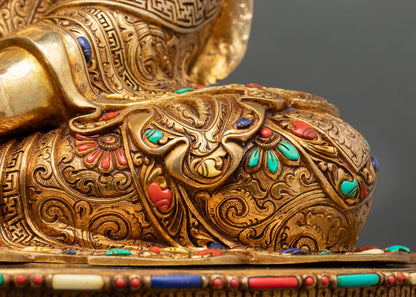Guru Rinpoche Statue | Traditional Lost-Wax Cast Art from Nepal