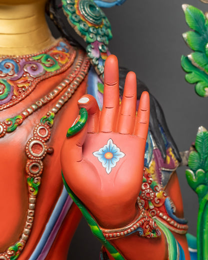 Traditional Bodhisattva Manjushri Statue | Tibetan Buddhist Artwork