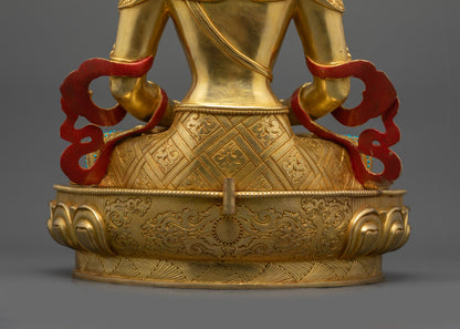Invite Longevity with Premium Amitayus Statue | Nepalese Spiritual Art