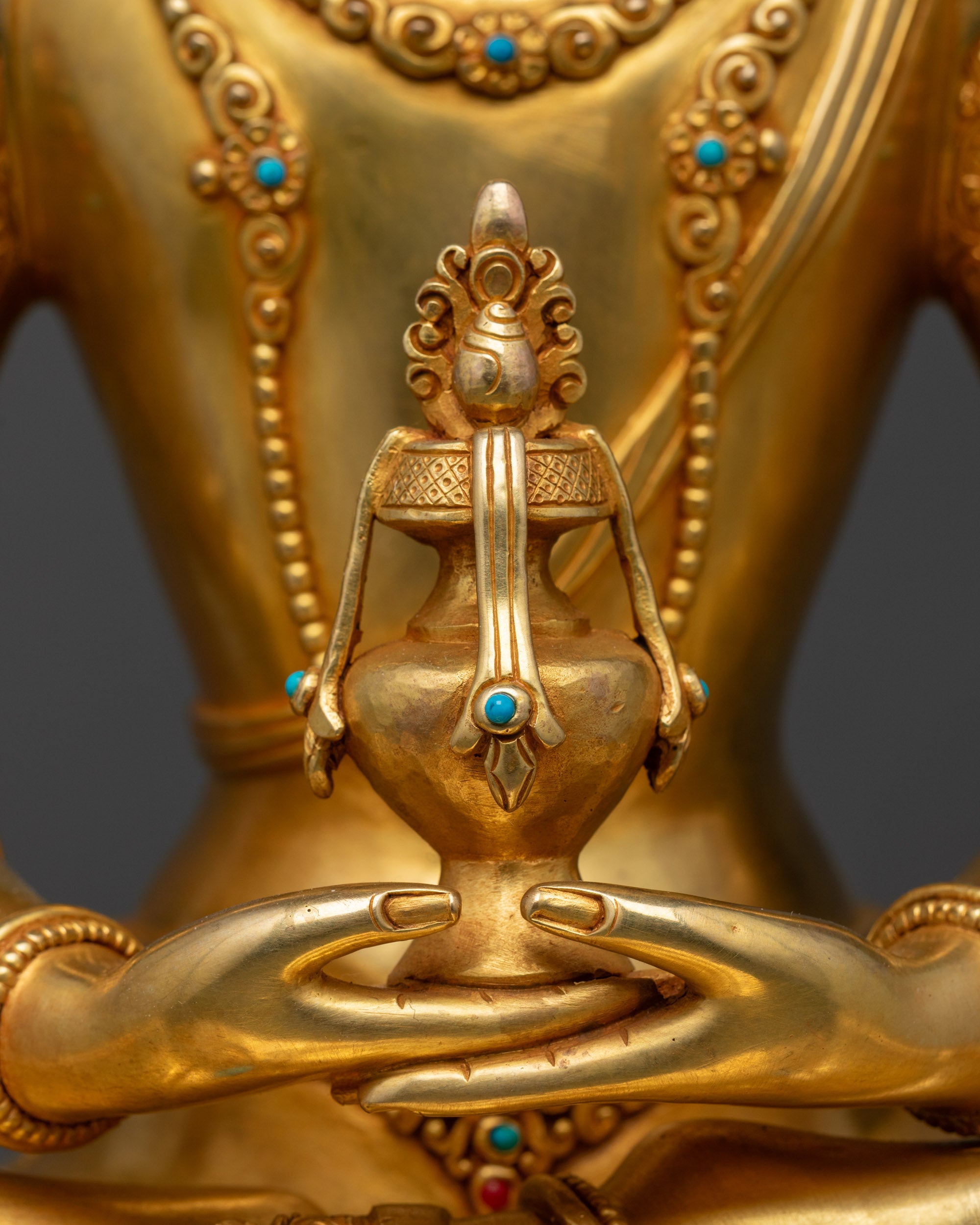 Amitayus Vajrayana Sculpture | Sacred Long Life Buddha for Home Altars
