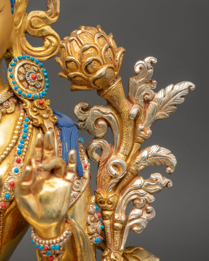 Tibetan Green Tara Statue | Protector and Guide for Home & Meditation