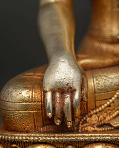 Shakyamuni Buddha Statue | Gold Gilded Nepalese Buddhist Art
