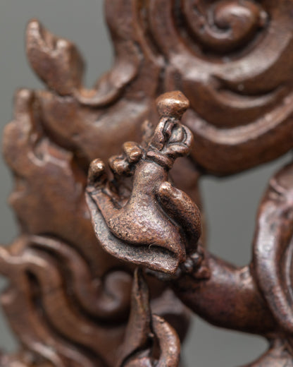 White Mahakala Statue | Dharma Protector Art from Nepal