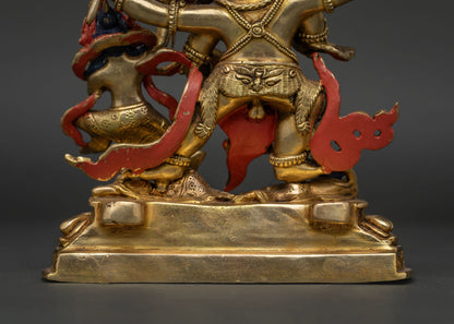Red Dzambhala Statue | Authentic Nepalese Craftsmanship