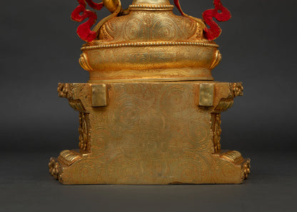 Vajrasattva with Throne Statue | Handcrafted Himalayan Buddhist Art