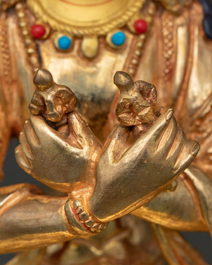 Vajradhara Statue | 24K Gold Fire Gilded Artwork