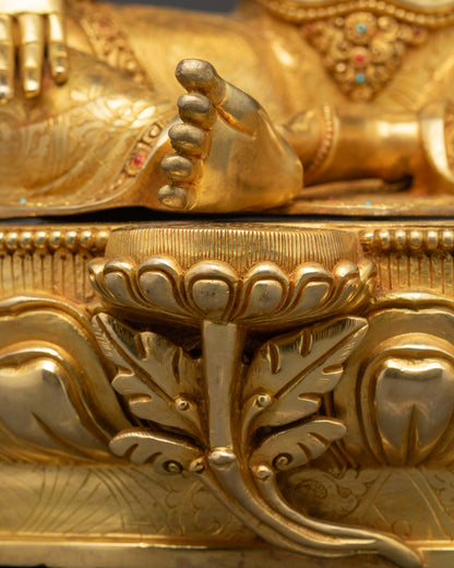 Illuminate Your Sacred Space with Green Tara Sculpture | Nepalese Idol