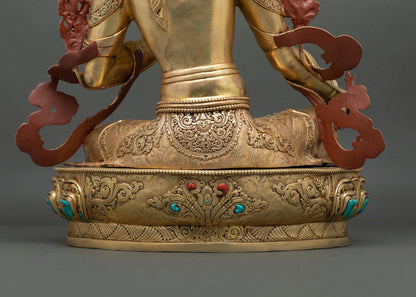 Large-Sized Green Tara Statue | Traditional Lost Wax Buddhist Art