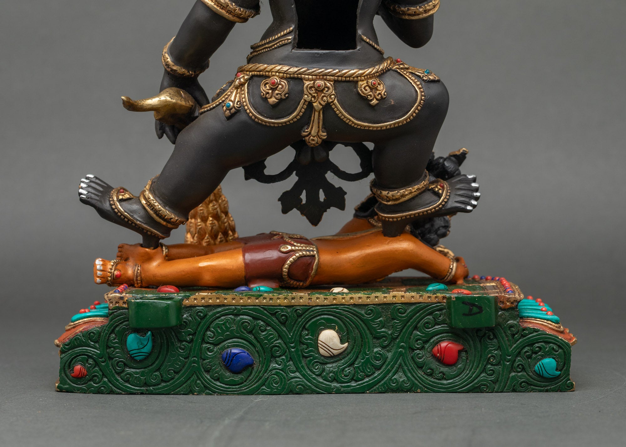 Black Dzambhala Statue for Wealth & Prosperity | Handmade Buddhist Art