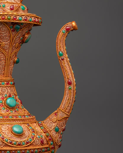 Classic Copper Karuwa | Handmade Nepalese Ritual Pitcher Nepal