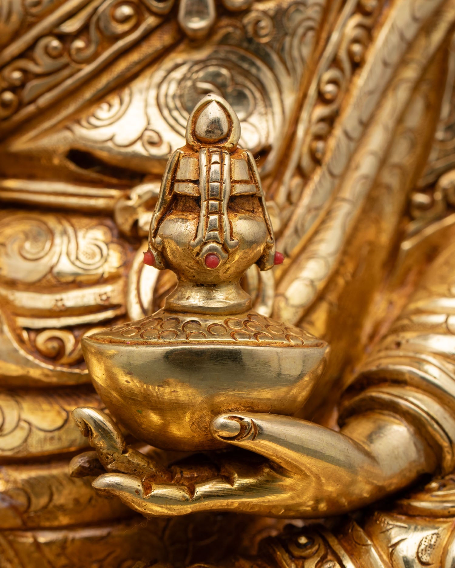 Tibetan Guru Rinpoche Statue | Himalayan Sacred Artwork