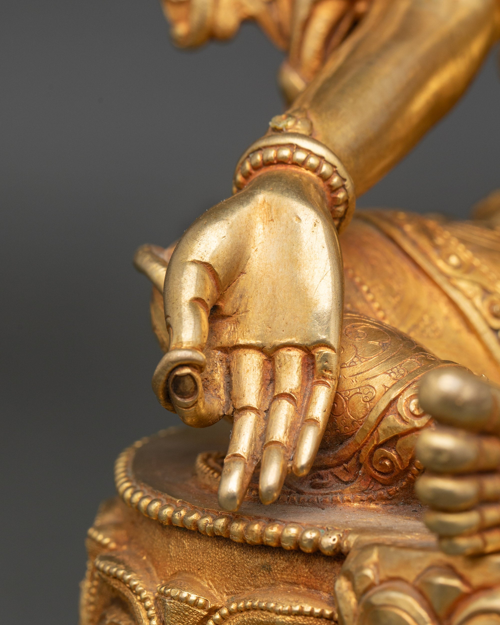 Golden Green Tara Statue – Tibetan Deity for Spiritual Guidance