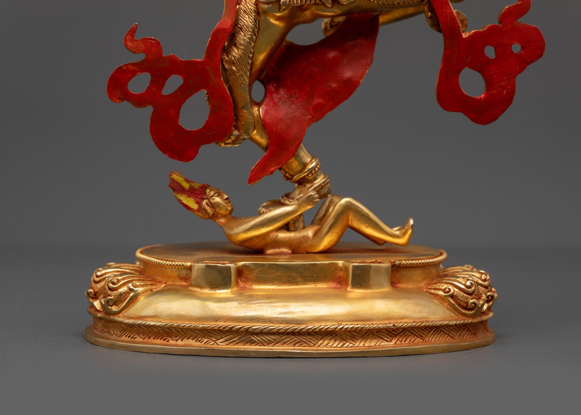 Traditional Simhamukha Sculpture | Nepalese Lion-Faced Guardian Deity