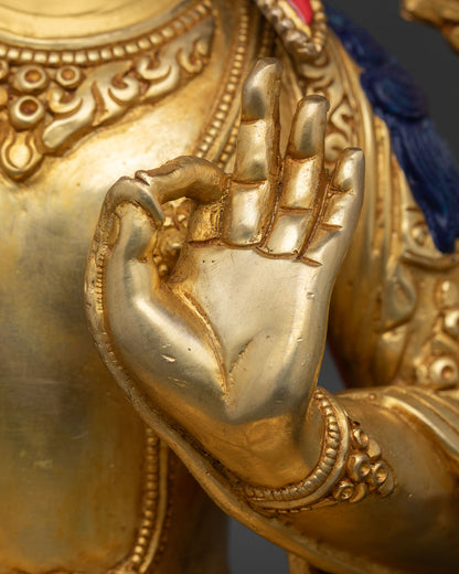 Manjushri Statue | Traditional Lost-Wax Buddhist Art