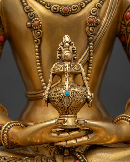 Long-Life Buddha Amitayus Statue | Handicrafted Buddhist Artwork