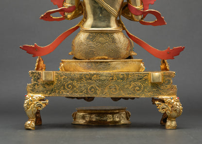 Enthroned Maitreya Buddha Statue | Peaceful Meditation Decor