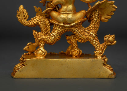White Dzambhala Statue | Buddhist Wealth Deity Artwork